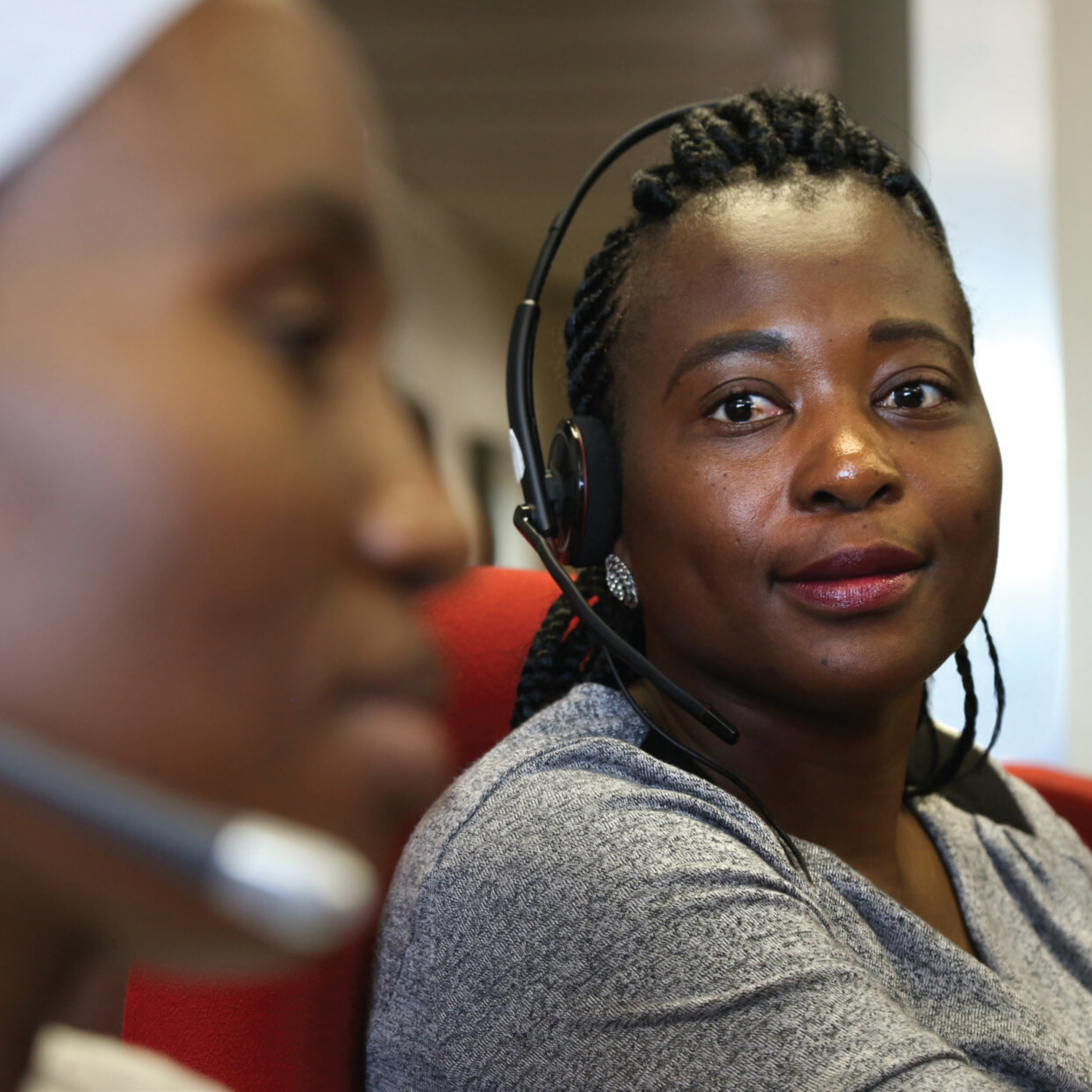 Pracovnice krizové linky v Jižní Africe